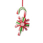 4.5" Pink, Green, Red & White Candy Cane Ornament T2033