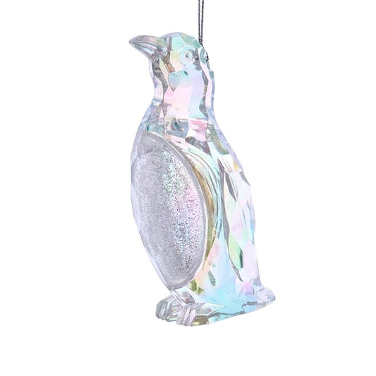 Clear Acrylic Penguin Christmas Ornament T3496