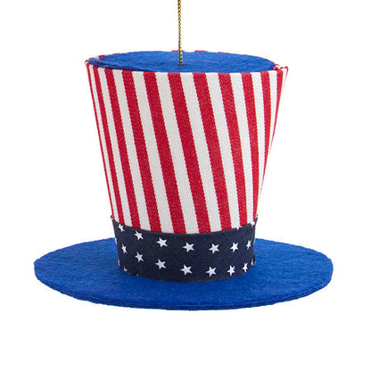 3.5" Red, White & Blue Stars & Stripes Hat Ornaments T4043