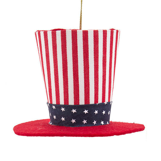 3.5" Red Stars & Stripes Hat Ornaments T4043