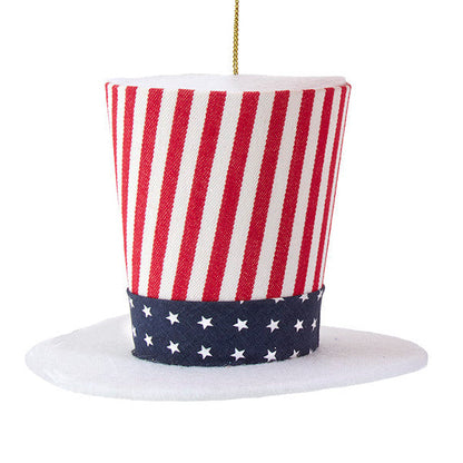 3.5" Red, White & Blue Stars & Stripes Hat Ornaments T4043