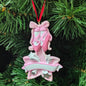 4" Pink Cermanic Ballerina Shoes with Star Ornament (Customizable) W8323