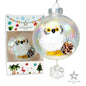 White Owl Plastic Ornament with Magnetic Crystal 3" x 7" AF302