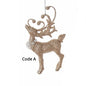 6"-7" Golden Glitter Reindeer/Deer Ornaments D4139
