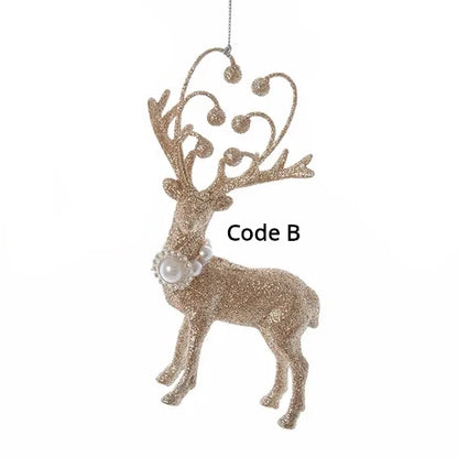 6"-7" Golden Glitter Reindeer/Deer Ornaments D4139