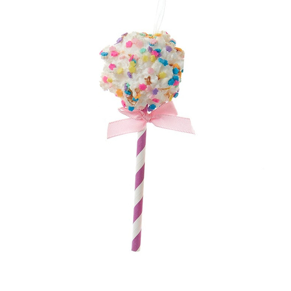 6" Vanilla Popcorn Lollipop Ornaments D4473 - Purple (Non-edible)