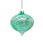 3.5"-5" Green Glass Iridescent Design Ornament GG1018