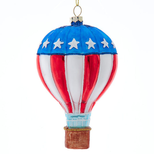 Glass Hot Air Balloon Ornament H1634