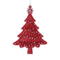 5.5" Red & White Glitter Christmas Tree Ornaments J5070