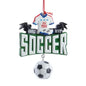 3 Sports Ornaments, Baseball, Football & Soccer J8563