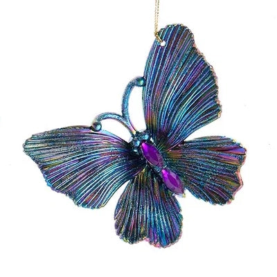 Iridescent Glitter Dragonfly & Butterfly Glitter & Jewels Ornaments T3085