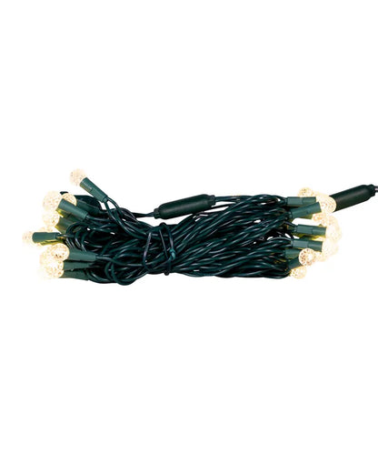 35-Count Warm White G12 LED Christmas Lights, 17 ft Green Wire UL4121WW