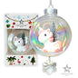 Baby Unicorn Plastic Ornament with Magnetic Crystal 3"x7" AF322